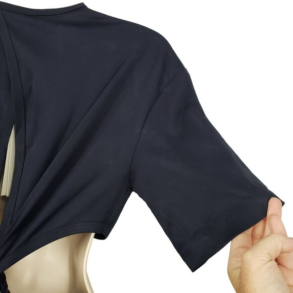 NEW Dion Lee Pinstripe Jumpsuit Navy Blue White Strips Side Cutouts - Picture 14 of 14